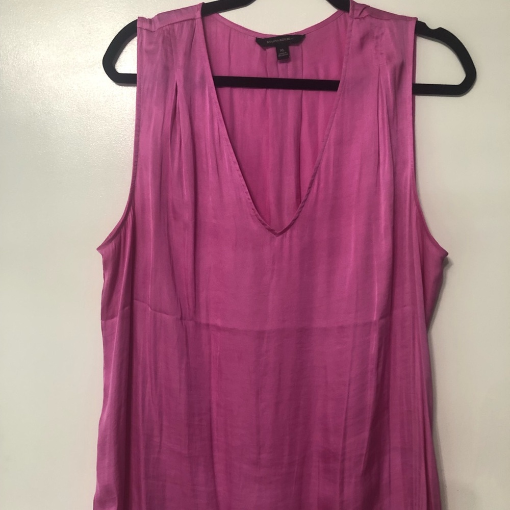 Banana Republic Pink Work Blouse Sleeveless XL